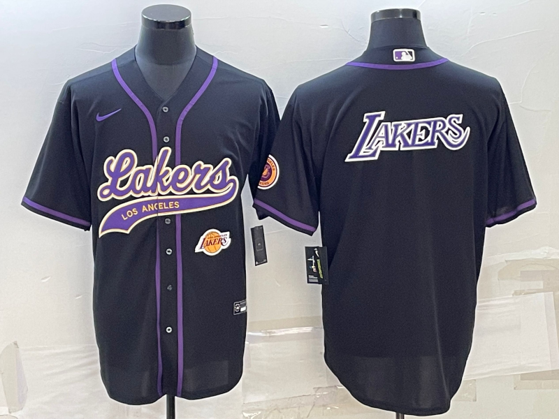 Nike 2023 Men Los Angeles Lakers Blank Black NBA Jersey style 1